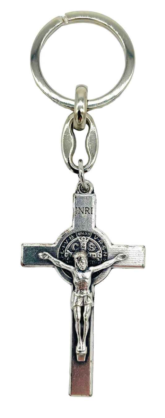 LLAVERO DE METAL CRUCIFIJO DE SAN BENITO