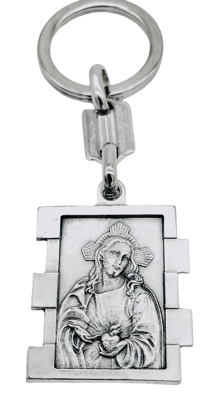 LLAVERO DE METAL SAGRADO CORAZÓN DE JESÚS
