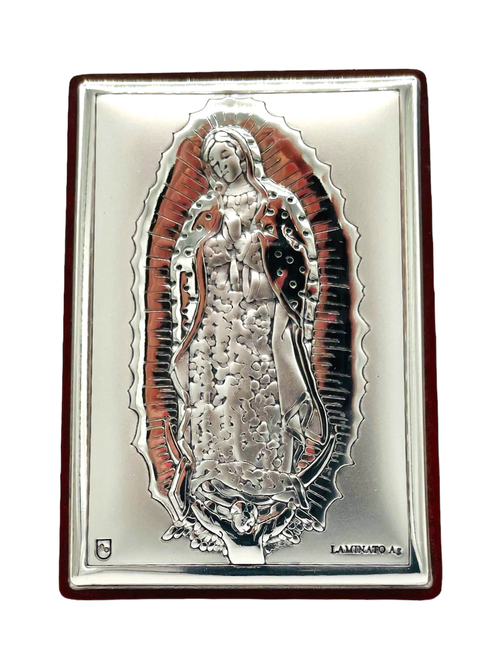 ICONO DE PLATA VIRGEN DE GUADALUPE