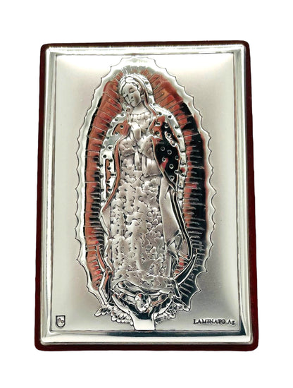 ICONO DE PLATA VIRGEN DE GUADALUPE