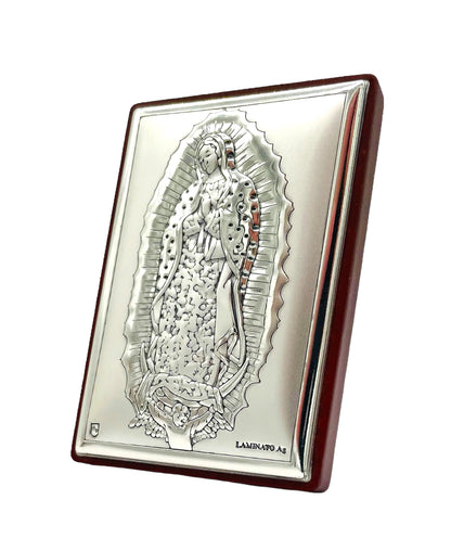 ICONO DE PLATA VIRGEN DE GUADALUPE