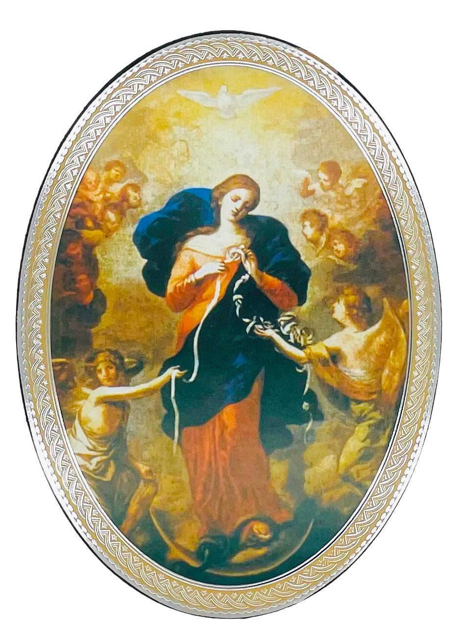 ÓVALO DE MADERA VIRGEN DESATANUDOS
