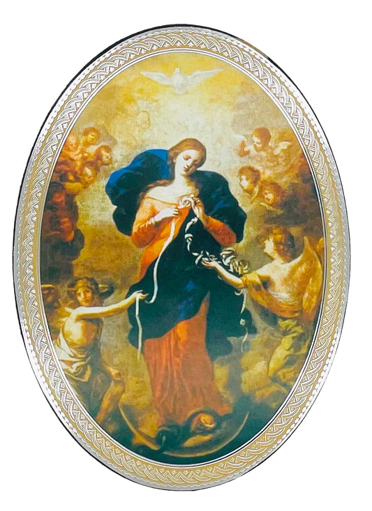 ÓVALO DE MADERA VIRGEN DESATANUDOS