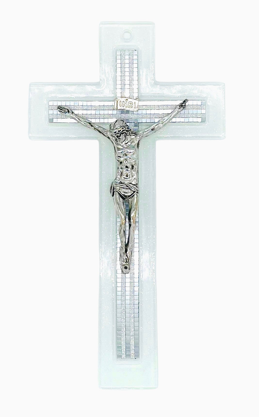 CRUCIFIJO DE CRISTAL DE MURANO