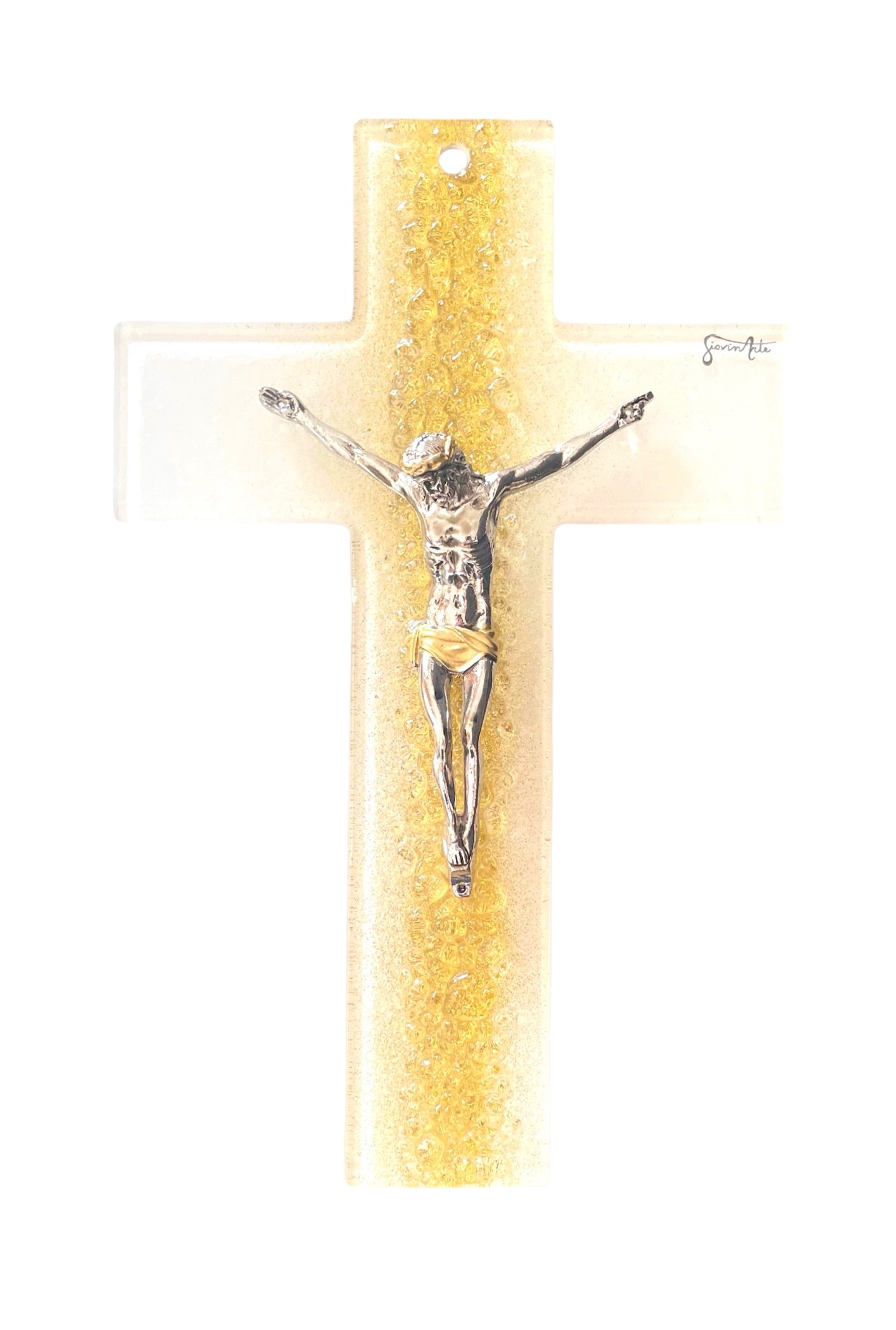 CRUCIFIJO DE CRISTAL DE MURANO