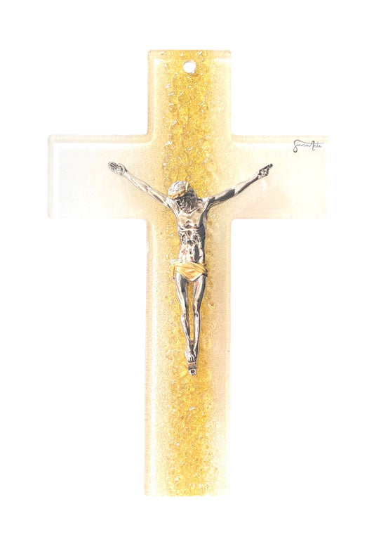 CRUCIFIJO DE CRISTAL DE MURANO