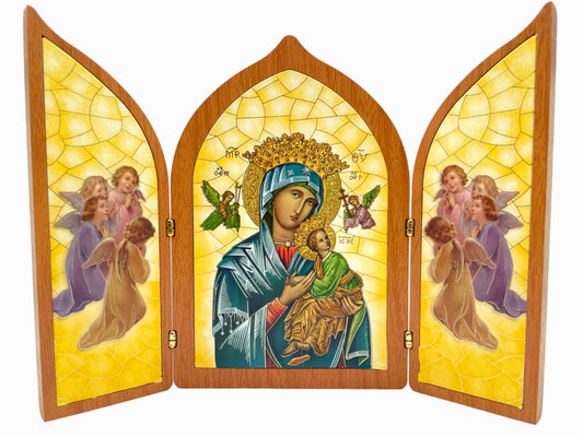 TRIPTICO GRANDE VIRGEN DEL PERPETUO SOCORRO