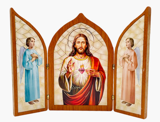 TRIPTICO GRANDE SAGRADO CORAZÓN DE JESÚS