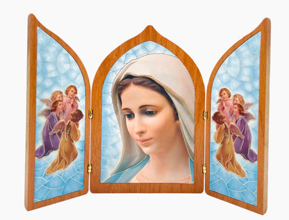TRIPTICO GRANDE VIRGEN DE MEDJUGORJE