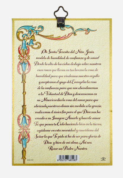 Icono Dorado Mosaico Santa Teresita del Niño Jesús